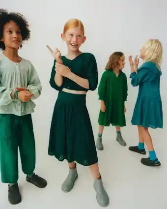 ZARA Midi skirt with yoke detail offer