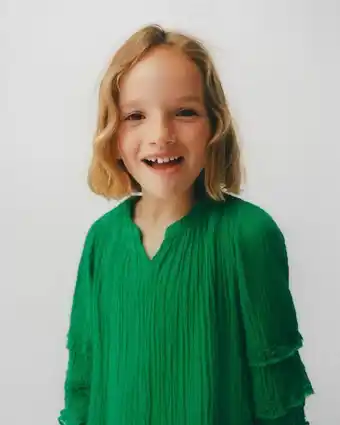 ZARA Textured dress with asymmetric panels offer