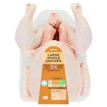 Sainsbury's Sainsbury's british fresh large whole chicken 1.9kg offer