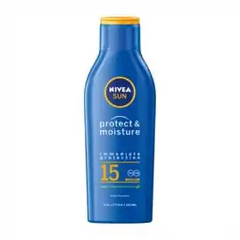Home Bargains Nivea sun: protect & moisture sun lotion 200ml - spf 15 offer
