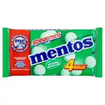 Home Bargains Mentos: spearmint (18 x 4 packs) offer