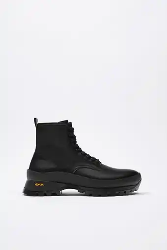 ZARA Vibram® leather boots offer