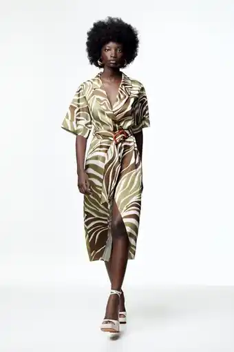ZARA Animal print shirt dress offer