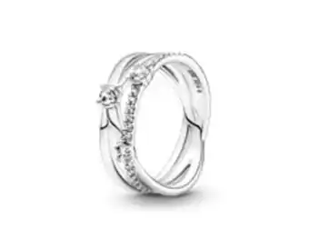 Pandora Sparkling triple band ring offer