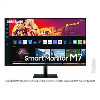 Samsung 32" m70b black uhd, usb-c smart monitor with speakers & remote offer