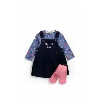 Boots Cord pinny dress, t-shirt and tights set offer