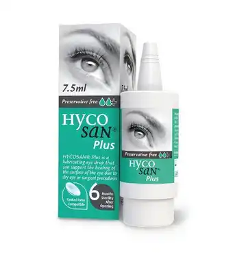 Lloyds Pharmacy Hycosan plus preservative free eye drops 7.5ml offer