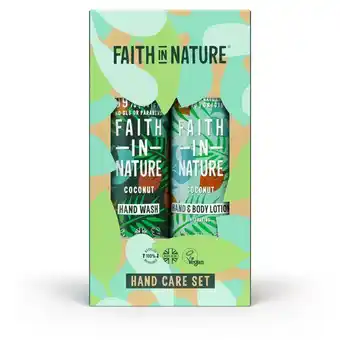 Lloyds Pharmacy Faith in nature coconut handwash & lotion set offer