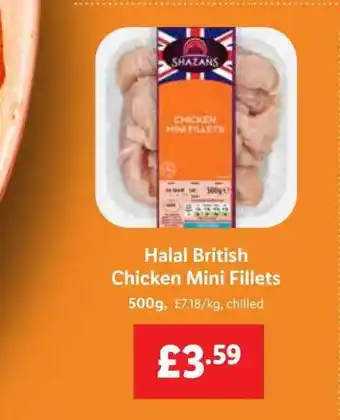 Lidl Halal British Chicken Mini Fillets offer