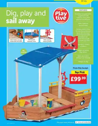 Lidl Pirate Ship Sandpit offer