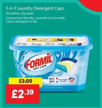 Lidl Formil 3-in-1 Laundry Detergent Caps offer