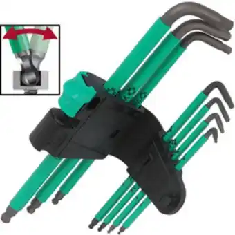 Toolstation Wera ball end hex plus l key set offer