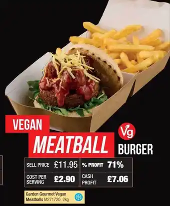 Booker Wholesale Vegan Meatball Burger offer