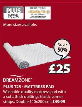 JYSK Plus T25 Mattress Pad offer