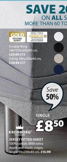 JYSK Jersey Fitted Sheet offer