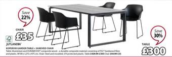 JYSK Kopervik Garden Table + Sandved Chair offer