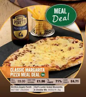 Booker Wholesale Classic Margarita Pizza Meal Deal offer