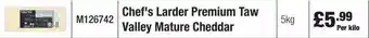 Booker Wholesale Chef's Larder Premium Taw Valley Mature Cheddar offer