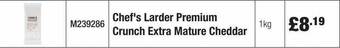 Booker Wholesale Chef's Larder Premium Crunch Extra Mature Cheddar offer