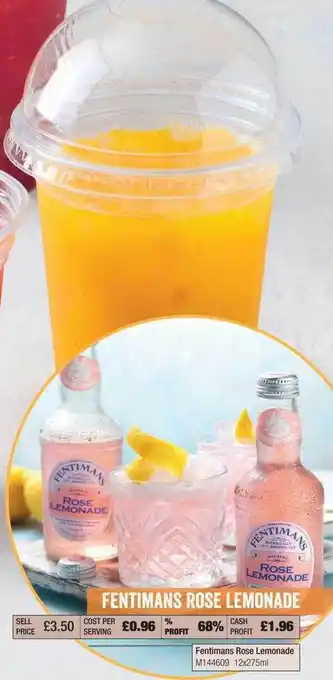 Booker Wholesale Fentimans Rose Lemonade offer