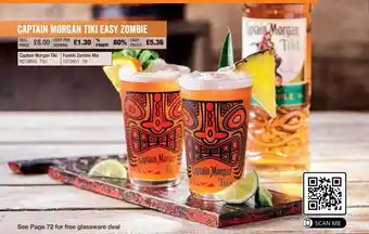 Booker Wholesale Captain Morgan Tiki Easy Zombie offer