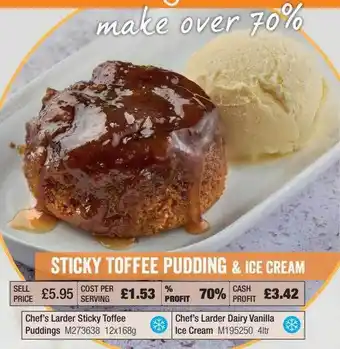 Booker Wholesale Sticky Toffee Pudding & Ice Cream offer
