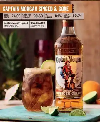 Booker Wholesale Captain Morgan Spiced & Coke offer
