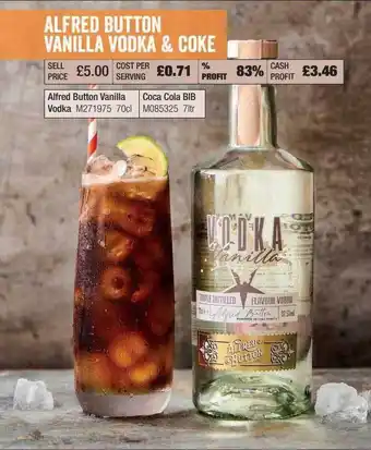 Booker Wholesale Alfred Button Vanilla Vodka & Coke offer
