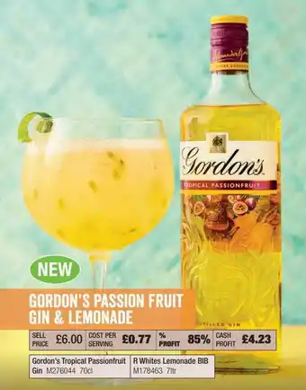 Booker Wholesale Gordon's Passion Fruit Gin & Lemonade offer