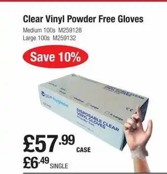 Booker Wholesale Clear Vinyl Powder Free Gloves offer