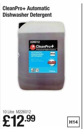 Booker Wholesale CleanPro+ Automatic Dishwasher Detergent offer