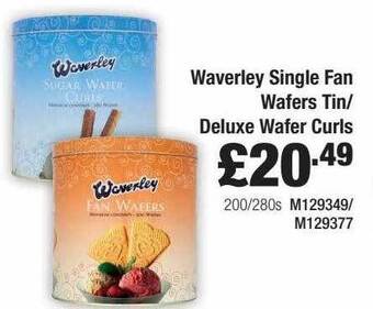 Booker Wholesale Waverley Single Fan Wafers Tin-deluxe Wafer Curls offer