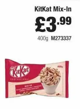 Booker Wholesale KitKat Mix-in offer