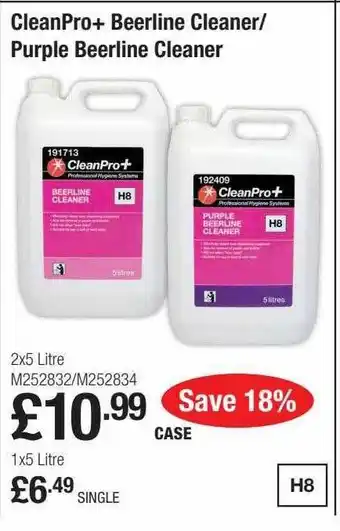 Booker Wholesale CleanPro+ Beerline Cleaner-purple Beerline Cleaner offer