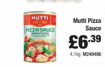 Booker Wholesale Mutti Pizza Sauce offer
