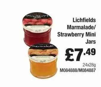 Booker Wholesale Lichfields Marmalade-strawberry Mini Jars offer