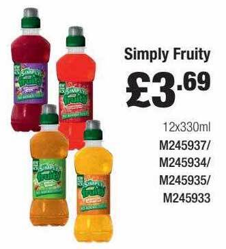 Booker Wholesale Simply Fruity offer