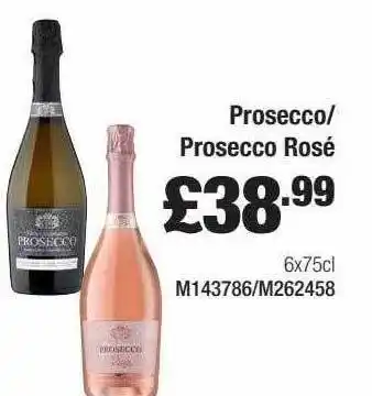 Booker Wholesale Prosecco-prosecco Rosé offer