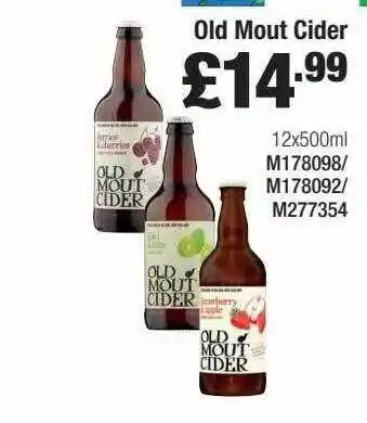 Booker Wholesale Old Mout Cider offer