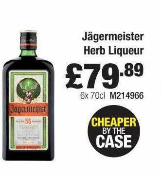 Booker Wholesale Jägermeister Herb Liqueur offer