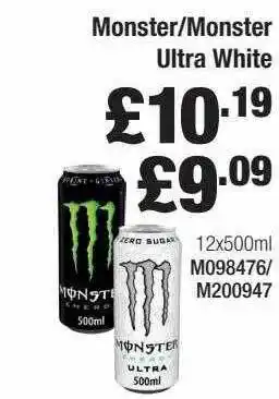 Booker Wholesale Monster-monster Ultra White offer