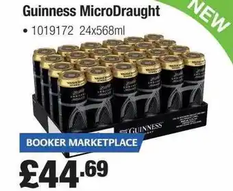 Booker Wholesale Guinness MicroDraught offer