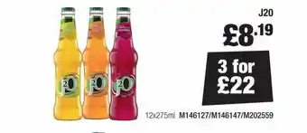 Booker Wholesale J20 offer