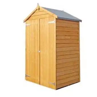 Home Bargains Shire 4x3 overlap double door shed offer