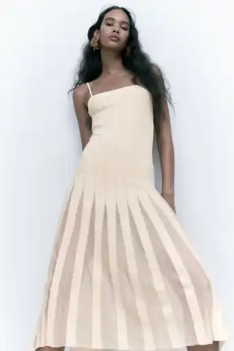 ZARA Knit dress with pleats offer