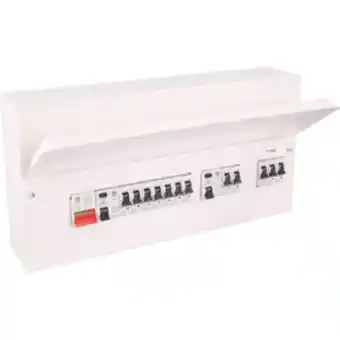 Toolstation Mk metal 17th edition amendment 3 high integrity dual rcd + 12 mcbs consumer unit 15 way offer
