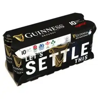 Sainsbury's Guinness draught stout 10x440ml offer