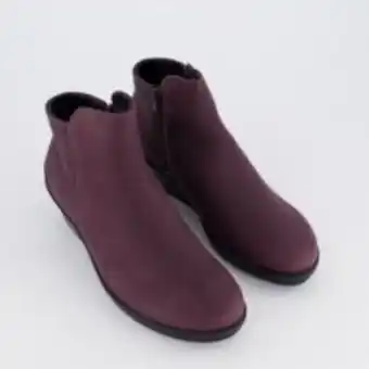 TK Maxx Plum leather ankle boots offer