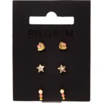 TK Maxx Three pack gold tone stud earrings offer