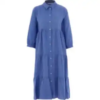 TK Maxx Blue tiered midi shirt dress offer